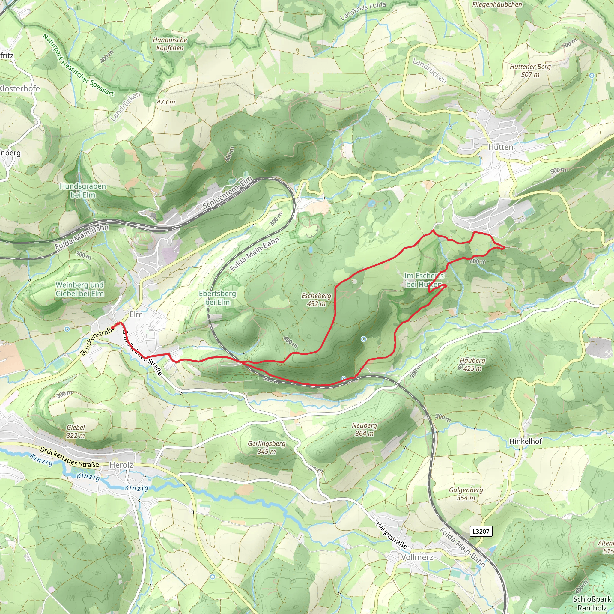 Burg Brandenstein and am Heiligenborn Loop - Elm mobile static map