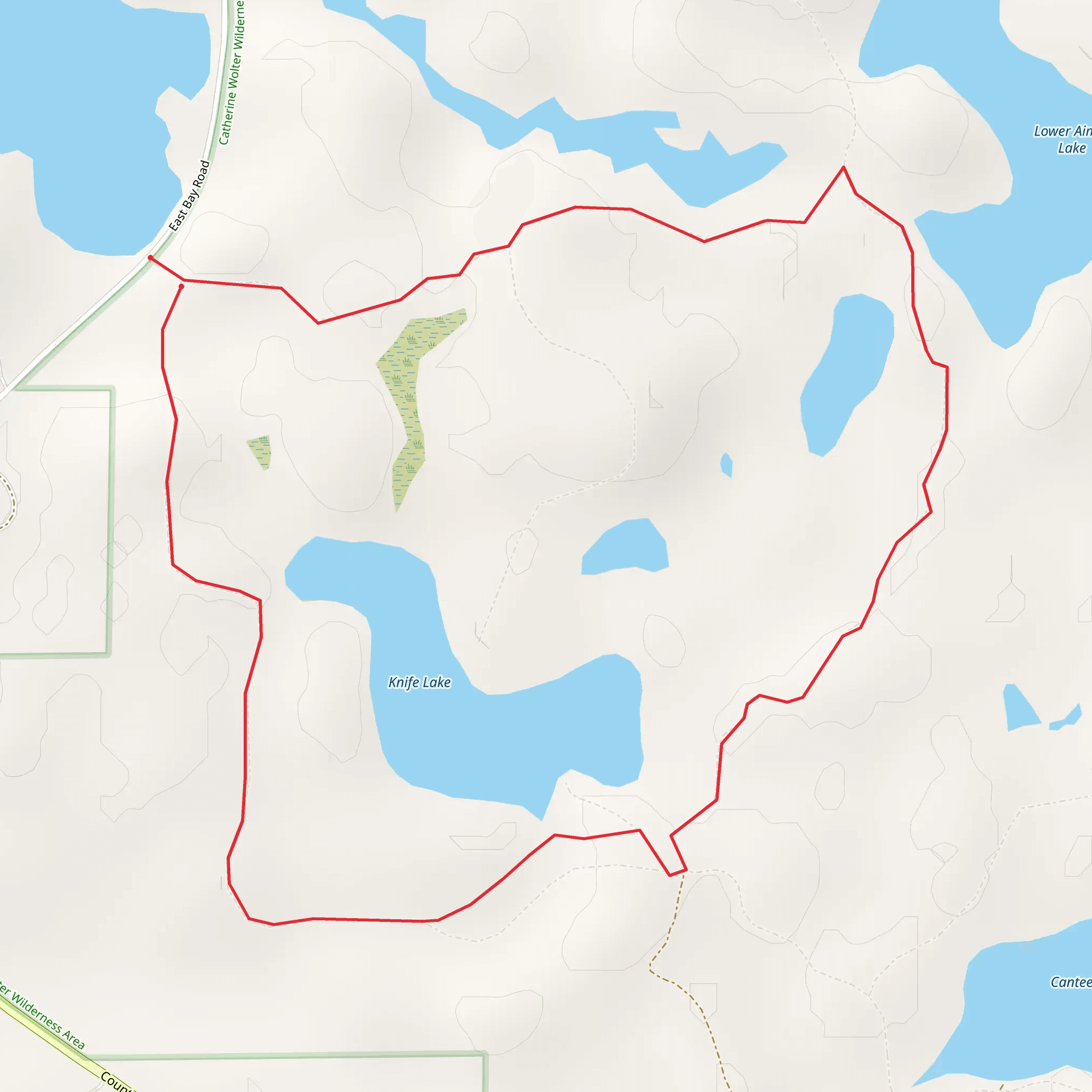 Knife Lake Loop mobile static map