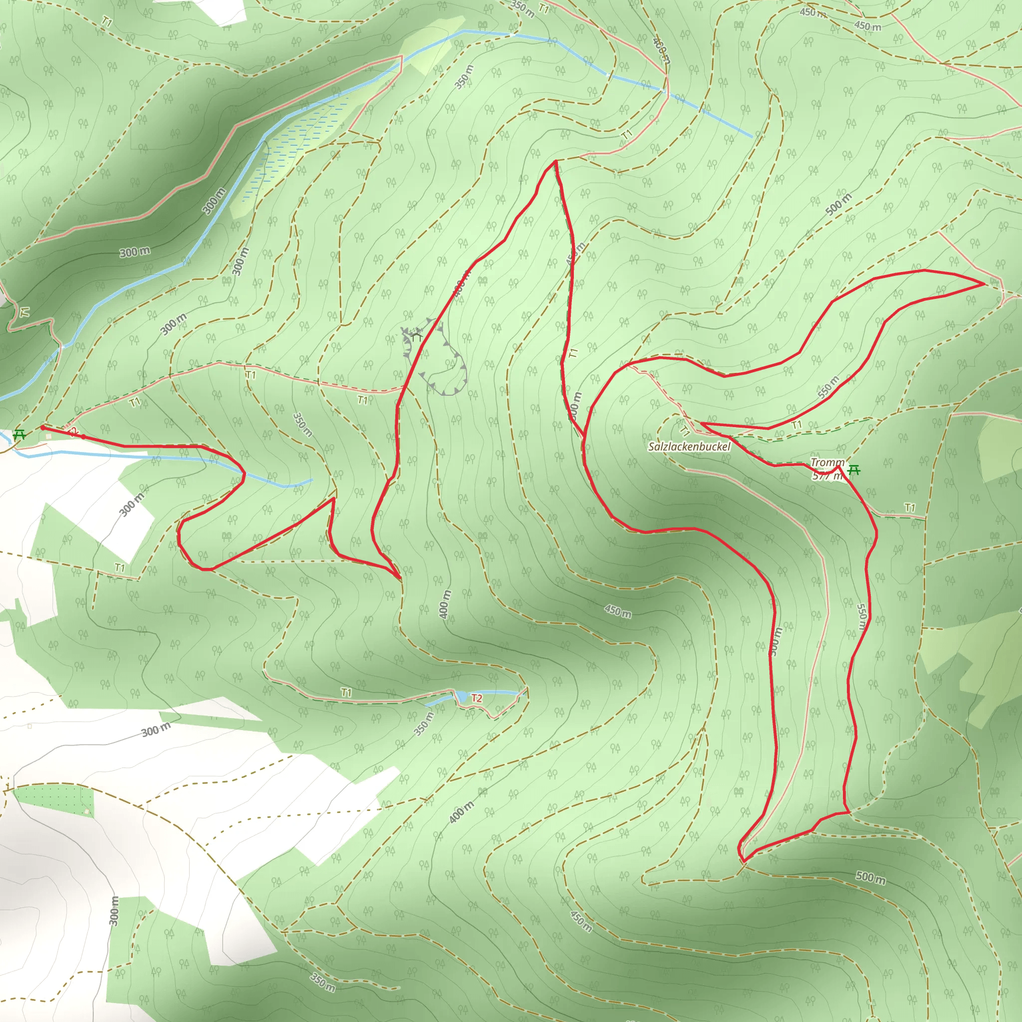Tromm via Wechnitztaler Berg Tour mobile static map