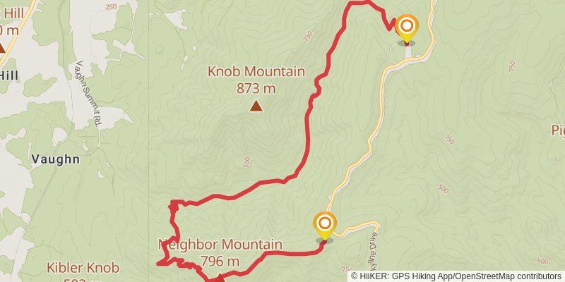 Neighbor Mountain - Jeremeys Run Trail stage 2 Map