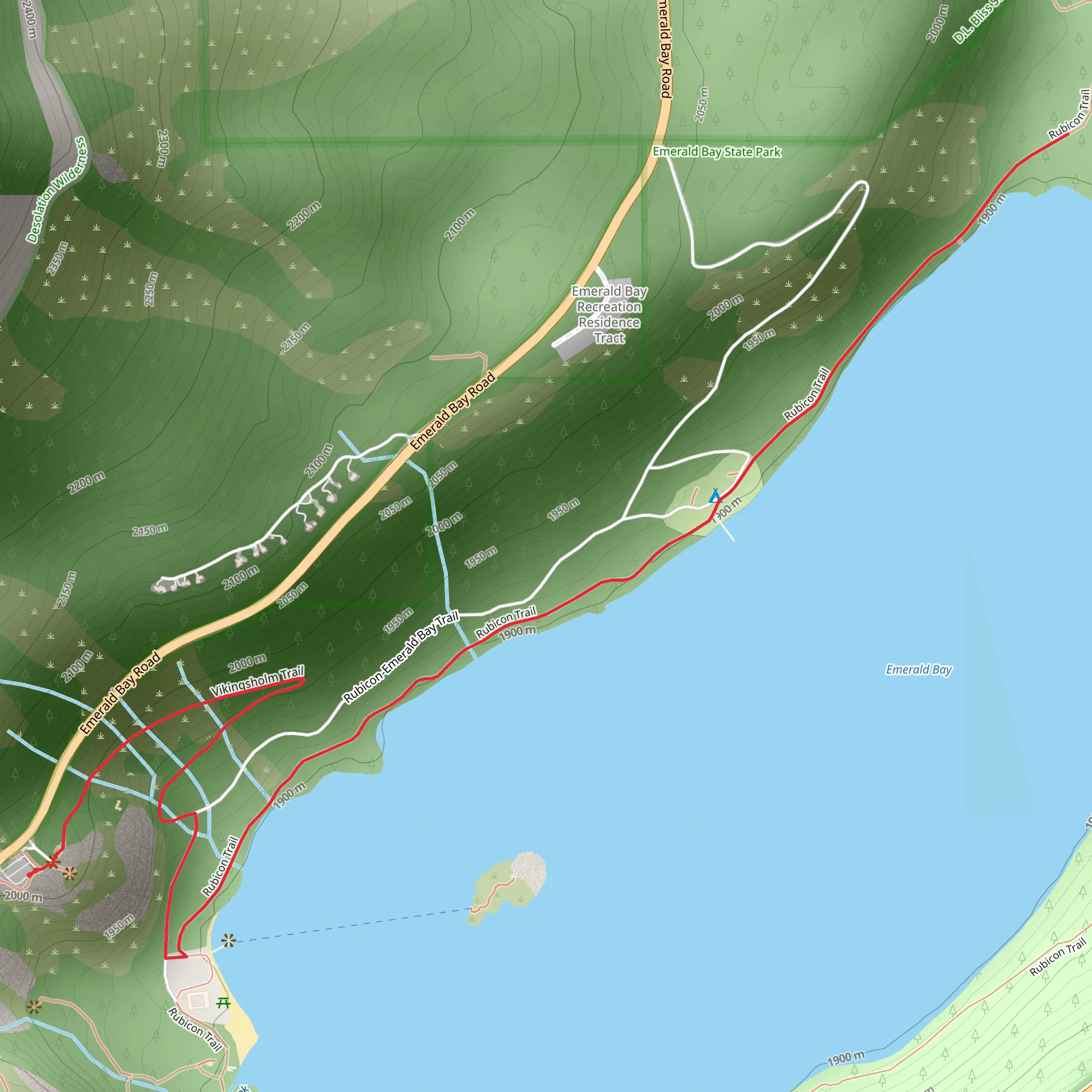 Rubicon Trail mobile static map