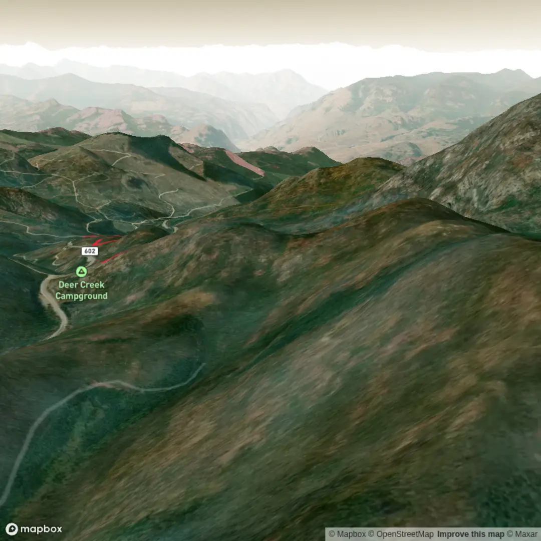 An image depicting the trail Deer Creek Summit North Trail and its surrounding area.
