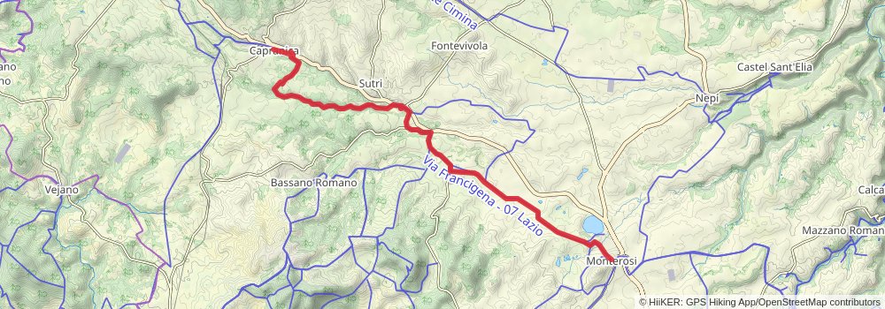 Via Francigena stage 115 Map