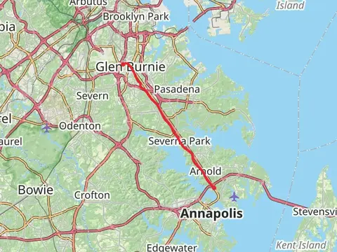 Baltimore and Annapolis Trail via John Overstreet Connector