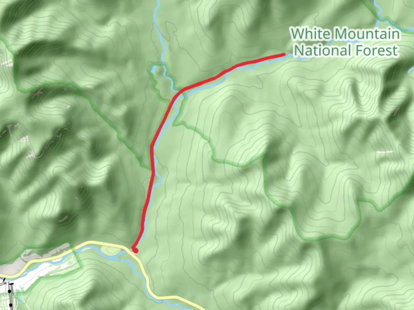 An image depicting the trail East Branch Pemigewasset River via Bondcliff Trail and its surrounding area.