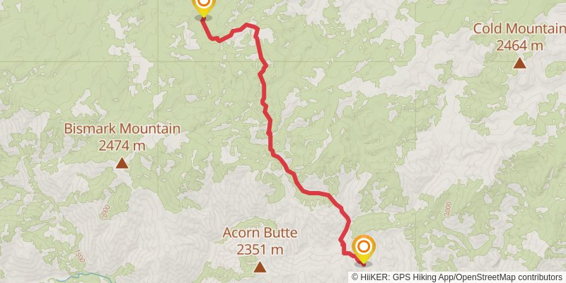 Idaho Centennial Trail stage 31 Map