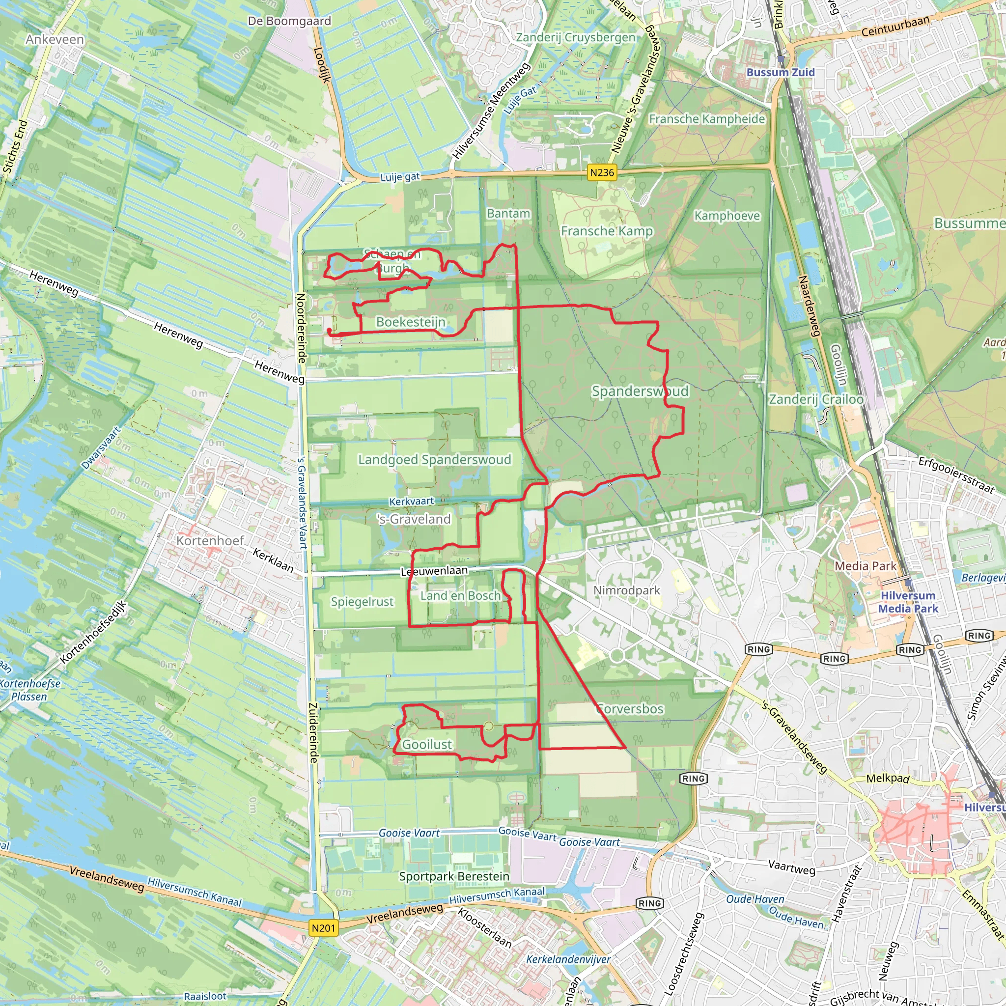 Schaep en Burgh, Spanderswoud and Gooilust Loop mobile static map