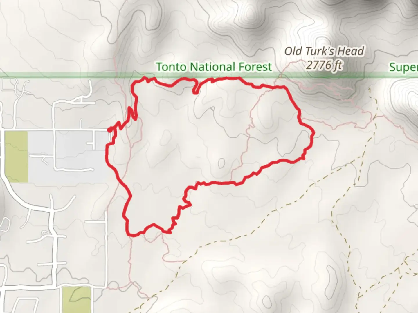 An image depicting the trail Lost Goldmine Loop Trail and its surrounding area.
