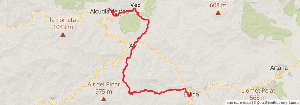 GR 36 - Vilavella - Montanejos stage 2 Map