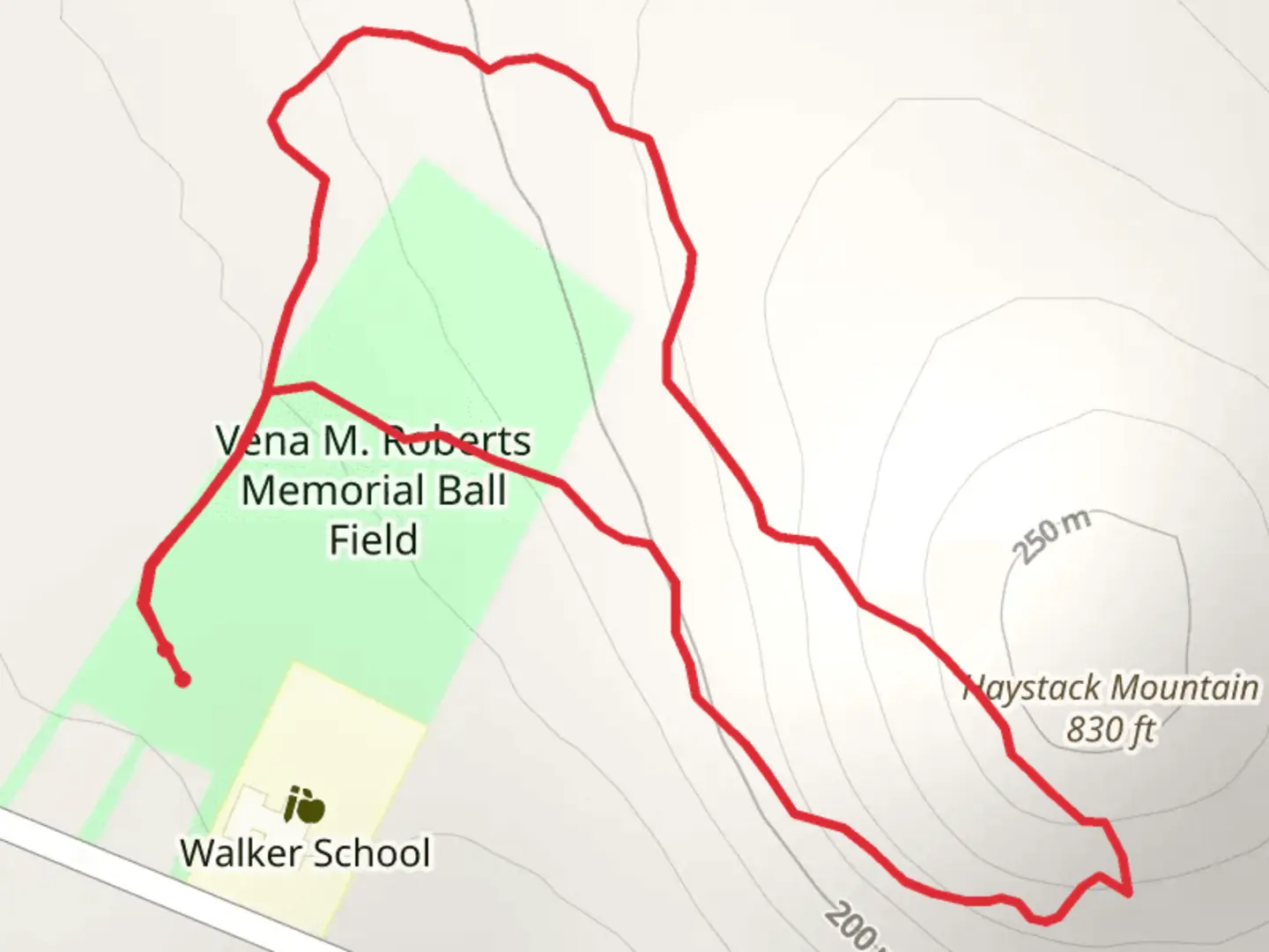 An image depicting the trail Haystack Mountain Loop and its surrounding area.
