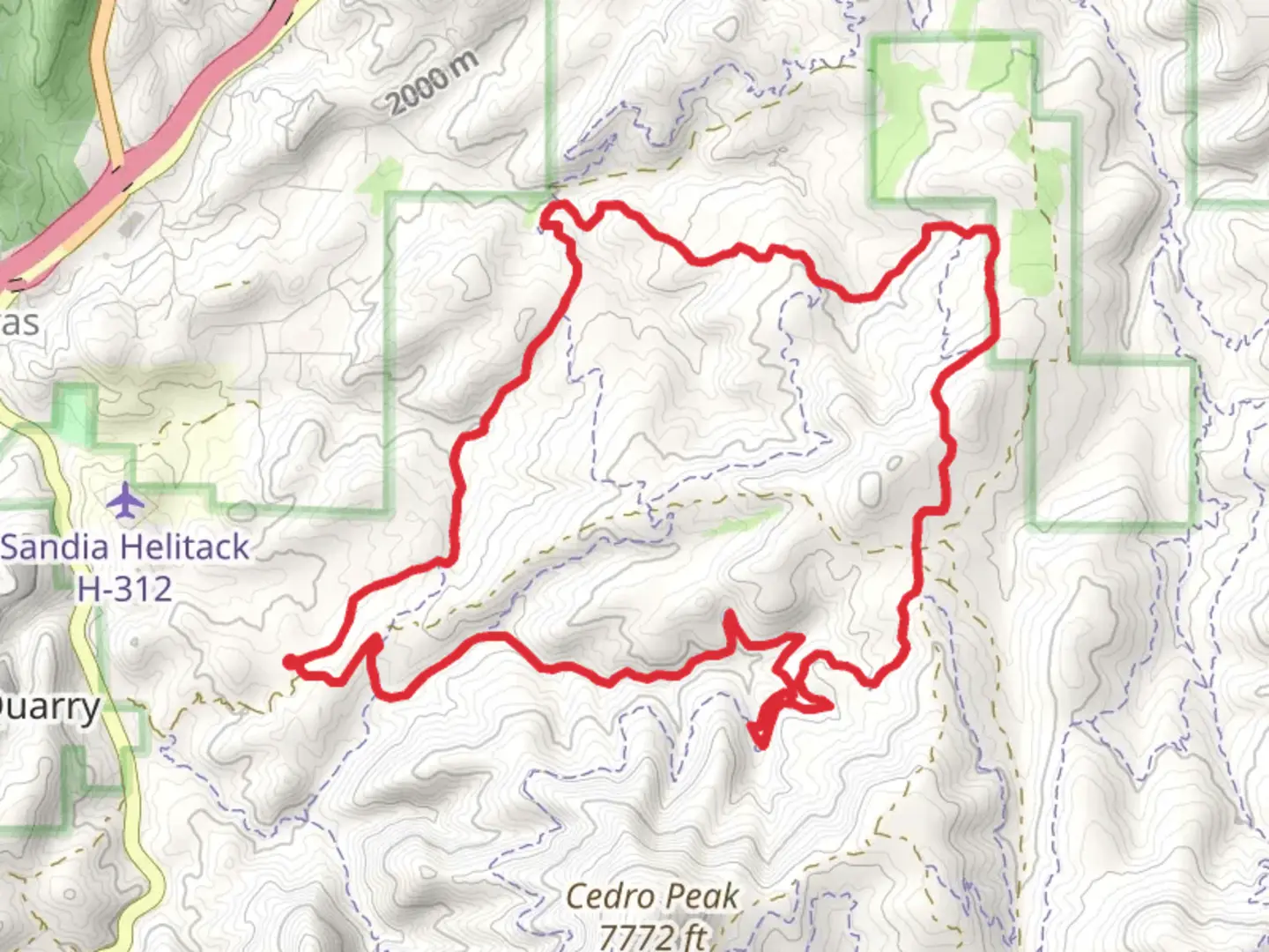 An image depicting the trail Chamisoso - Coyote Loop Trail and its surrounding area.
