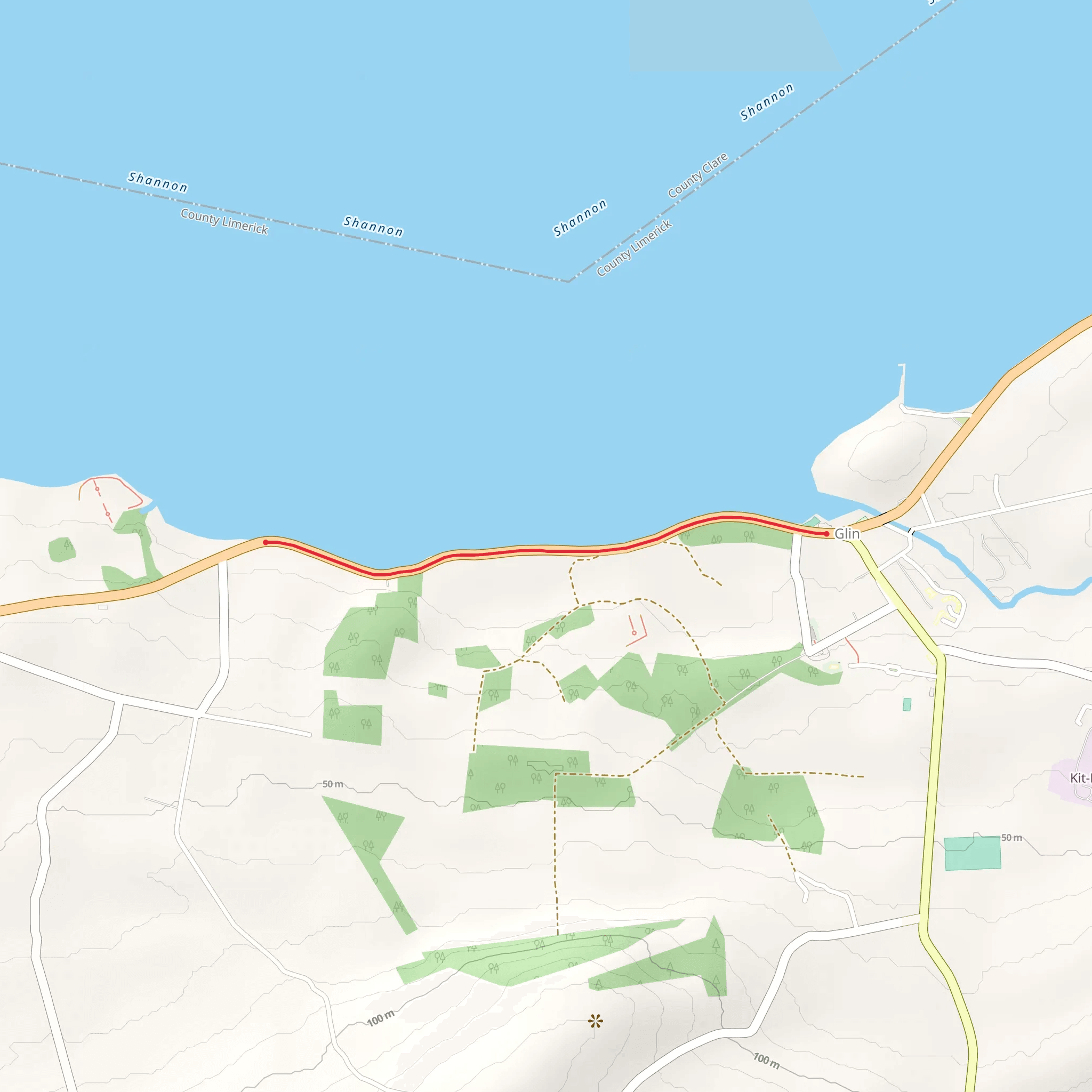 Glin Heritage Trails - The Path mobile static map