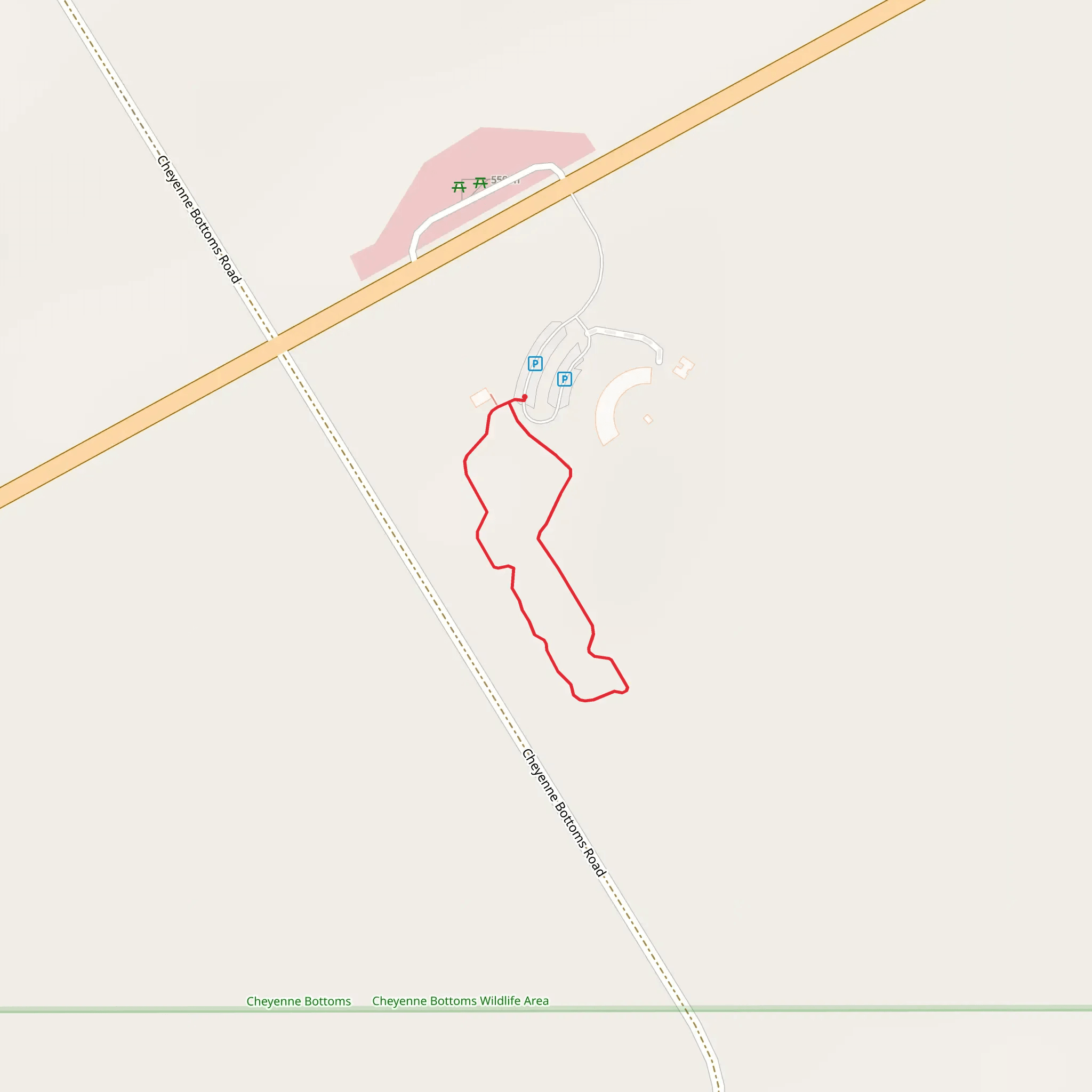 Cheyenne Bottoms Road Loop mobile static map