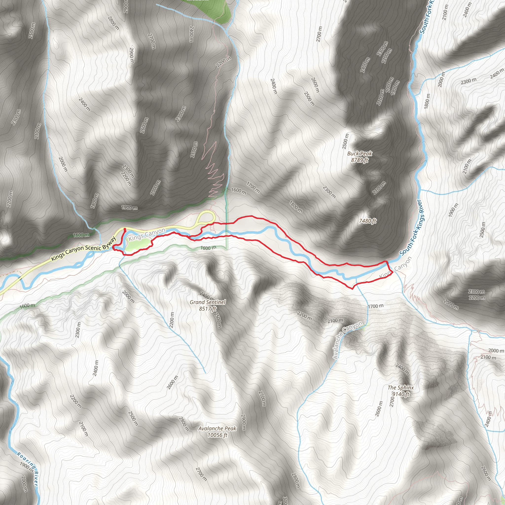 Zumwalt Meadow, Kanawyer and Paradise Valley Loop Trail mobile static map