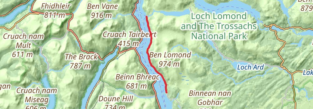 West Highland Way (South Section) 7-Day Gentle Tour (Hillwalk Tours) stage 4 Map