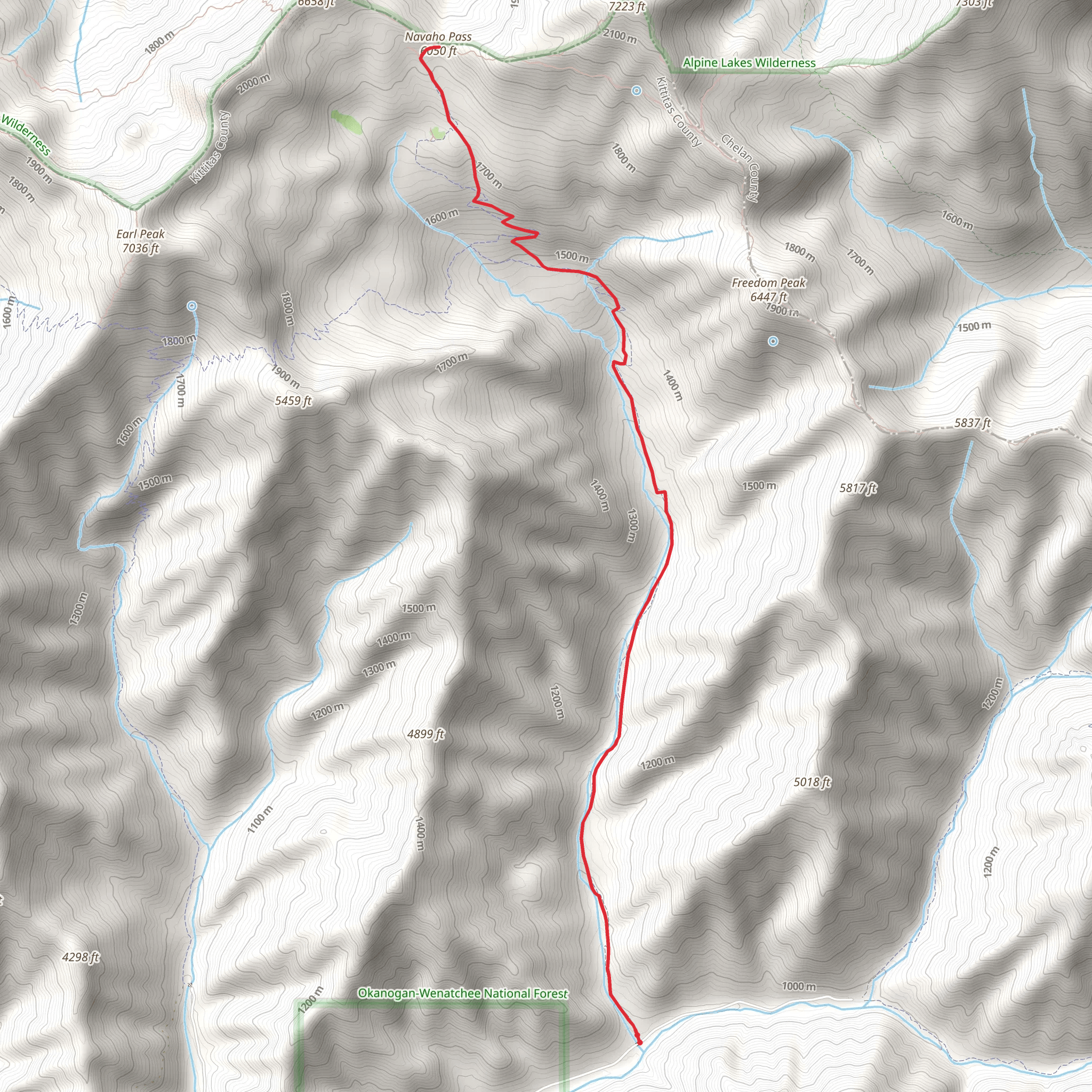 Stafford Creek Trail mobile static map