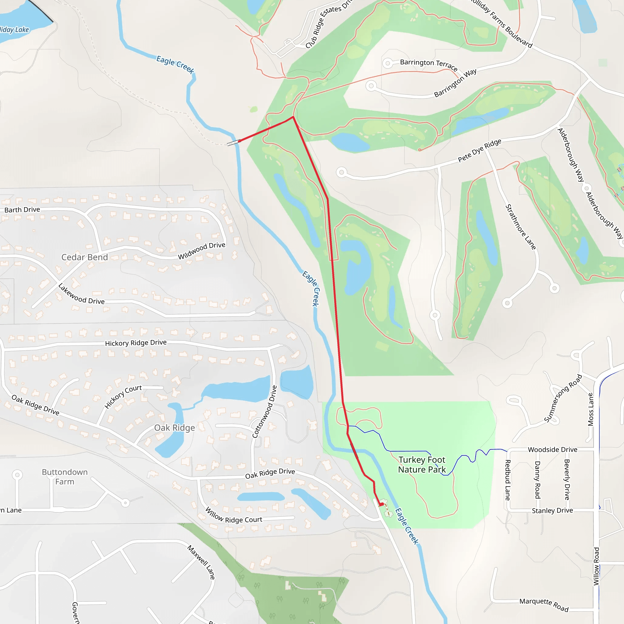 Turkey Foot Nature Park mobile static map