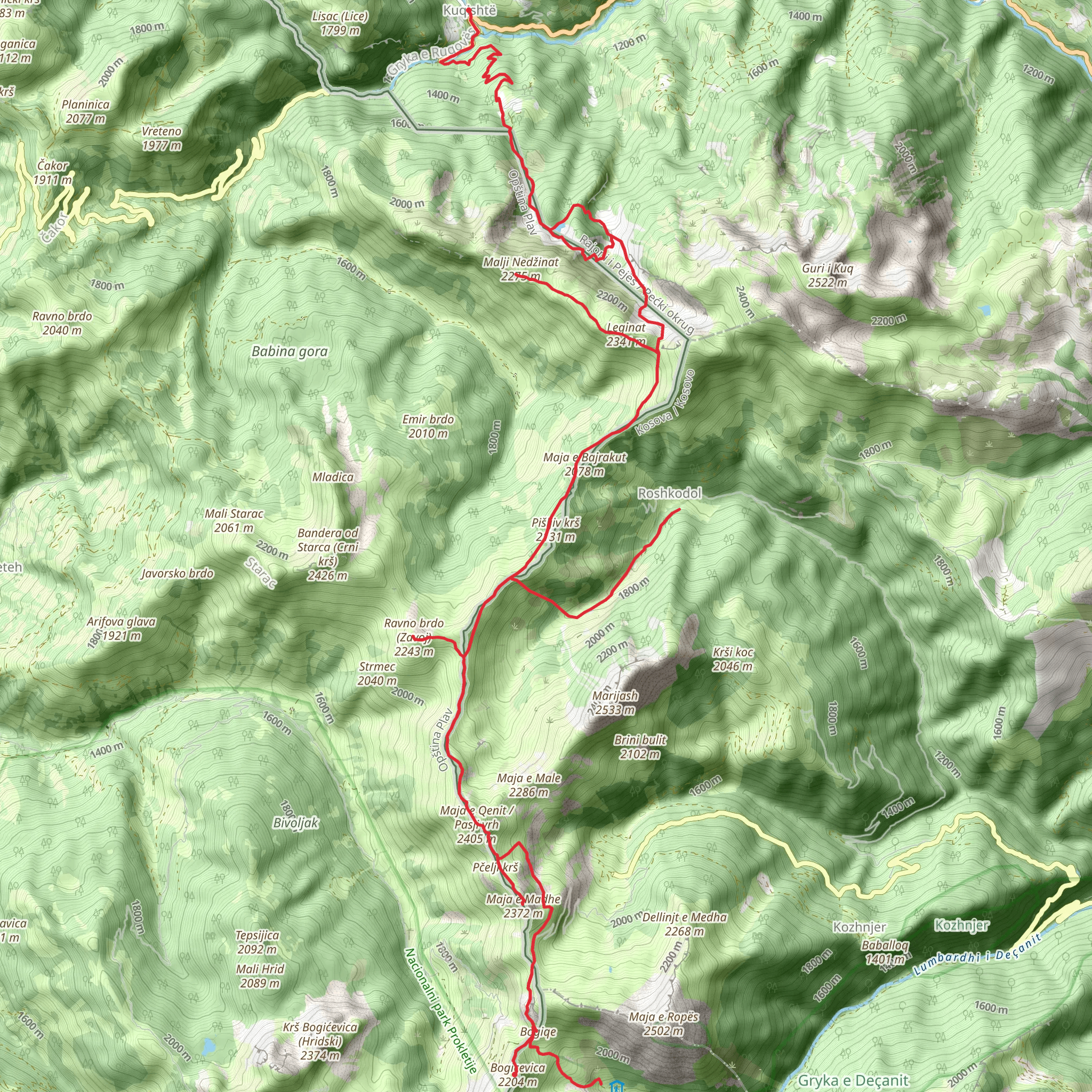 Via Dinarica Kosovo mobile static map