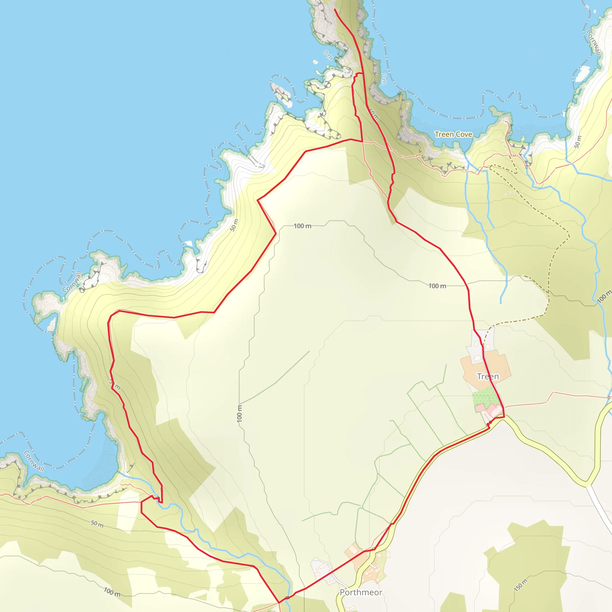Gurnards Head Walk mobile static map