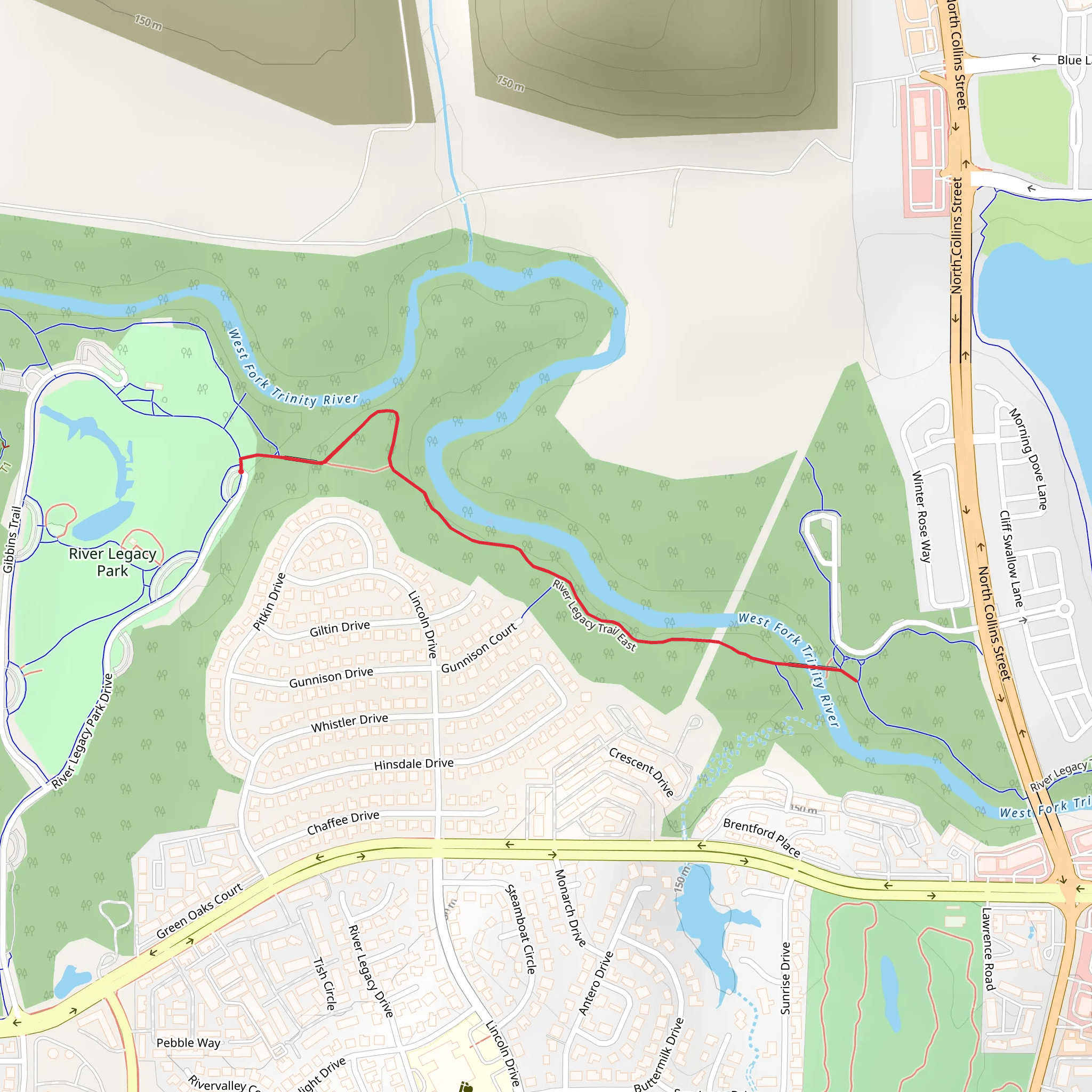 River Legacy Trail East mobile static map