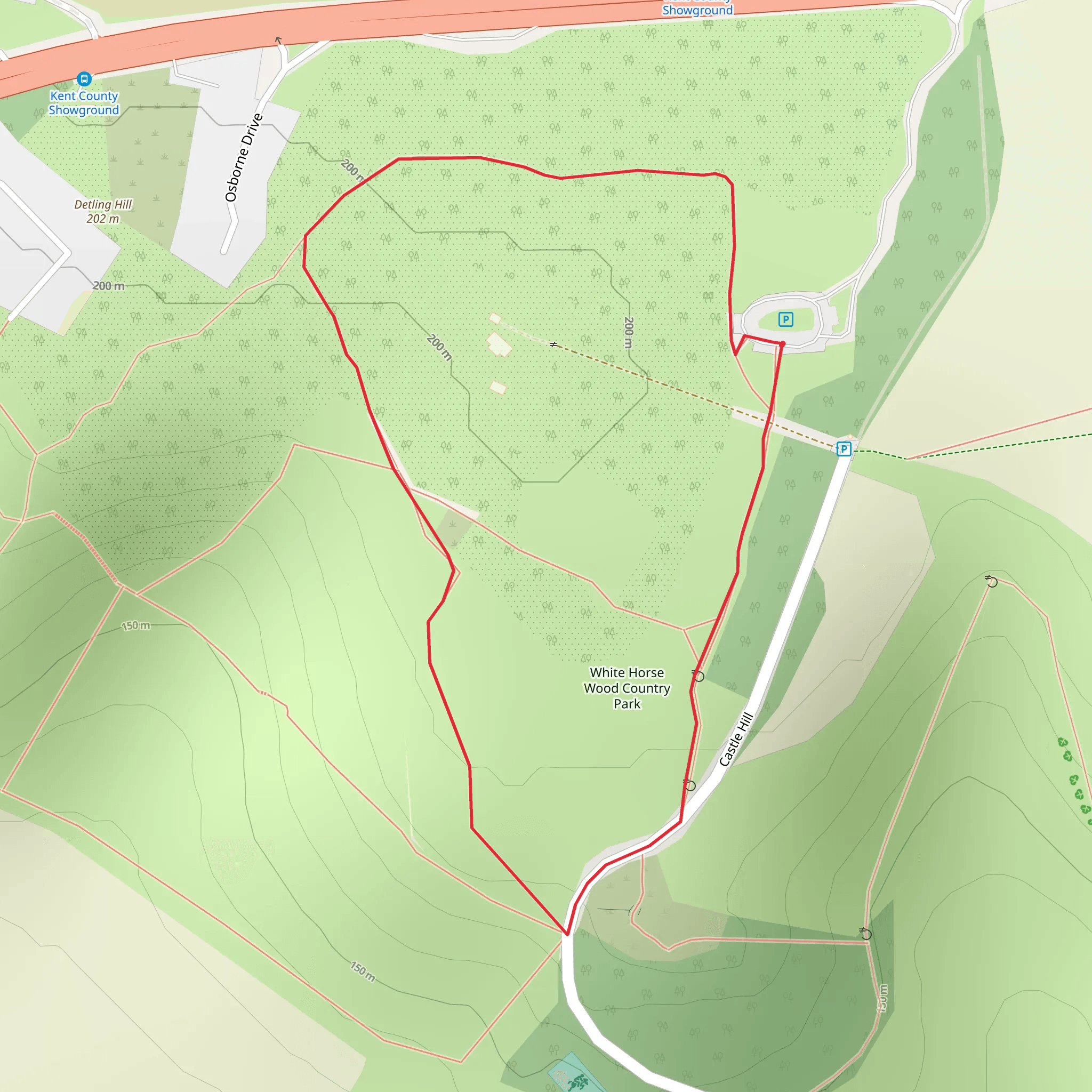 White Horse Wood Country Park mobile static map