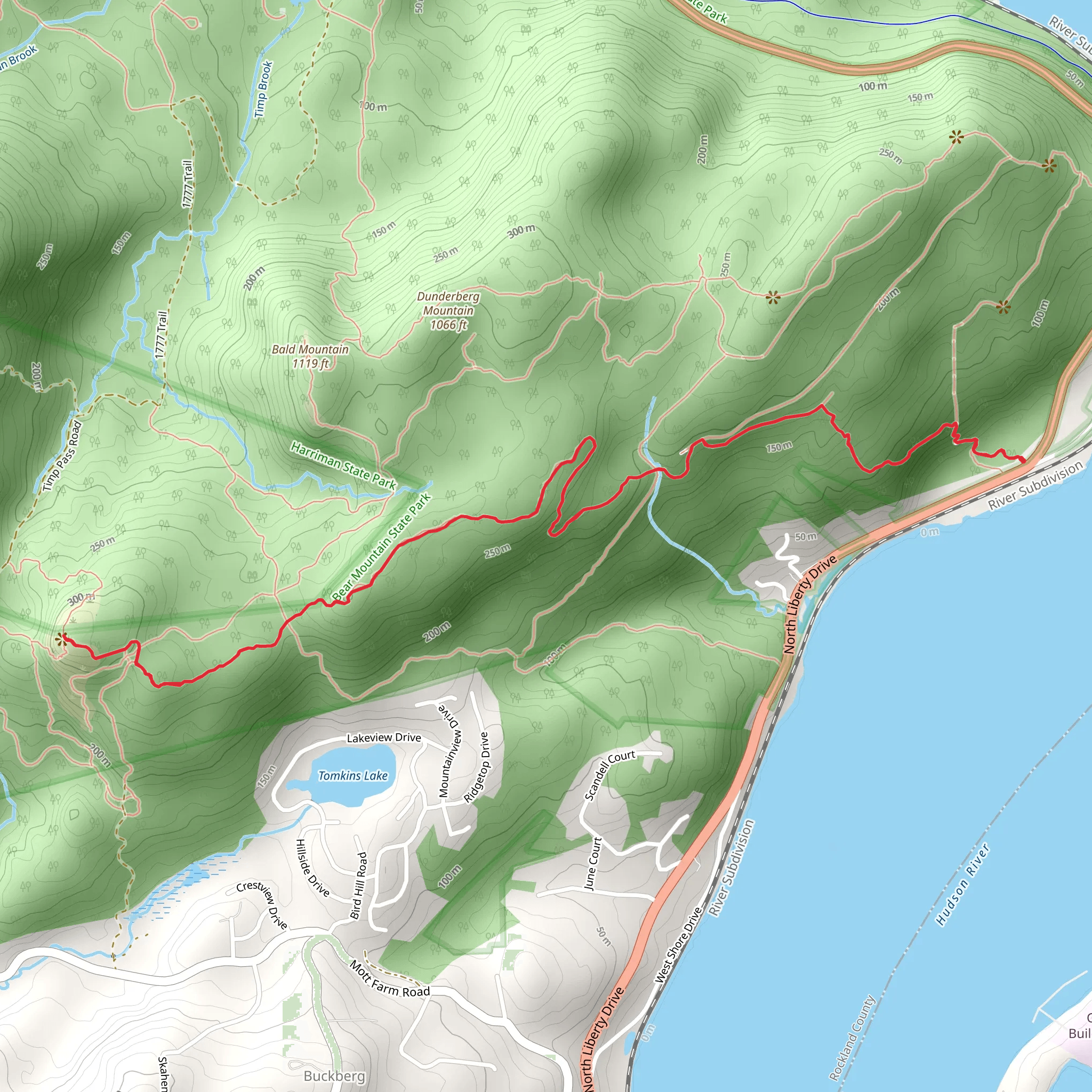 The Timp Trail mobile static map