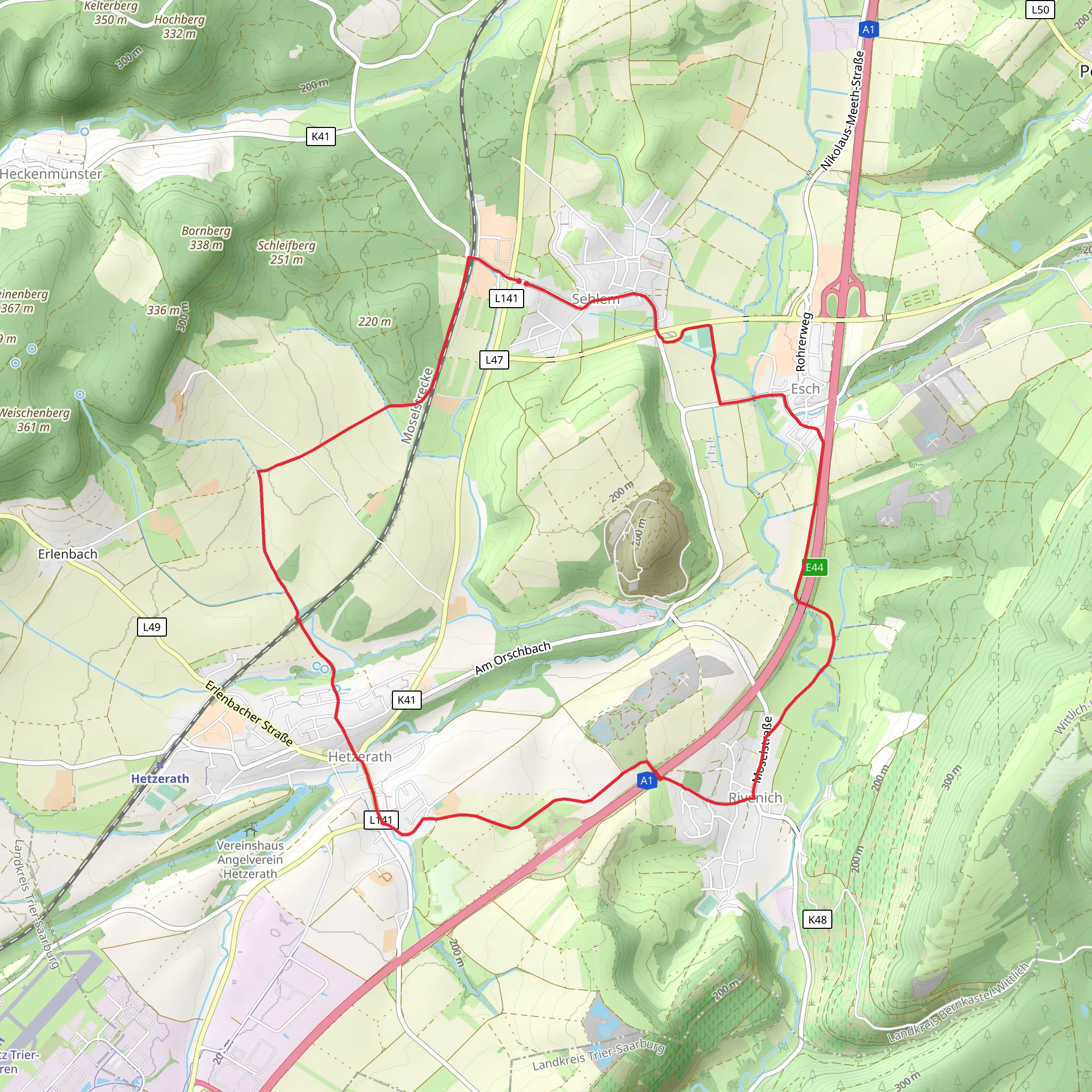 Mühlenweg mobile static map