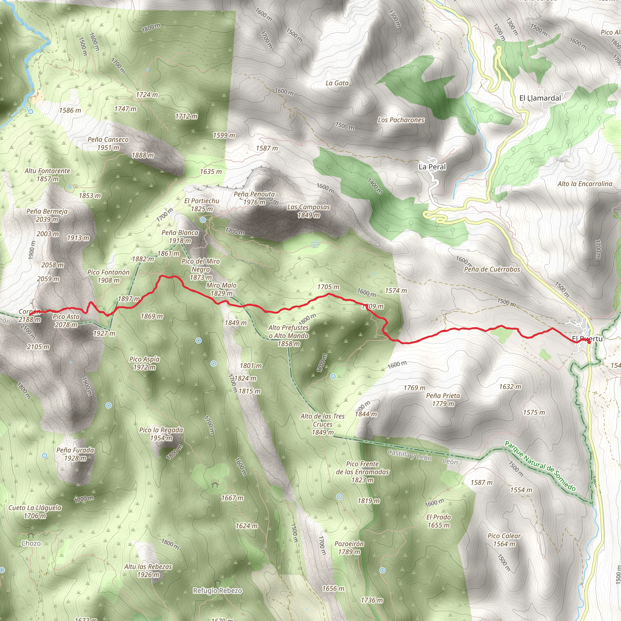 Cornon Route mobile static map