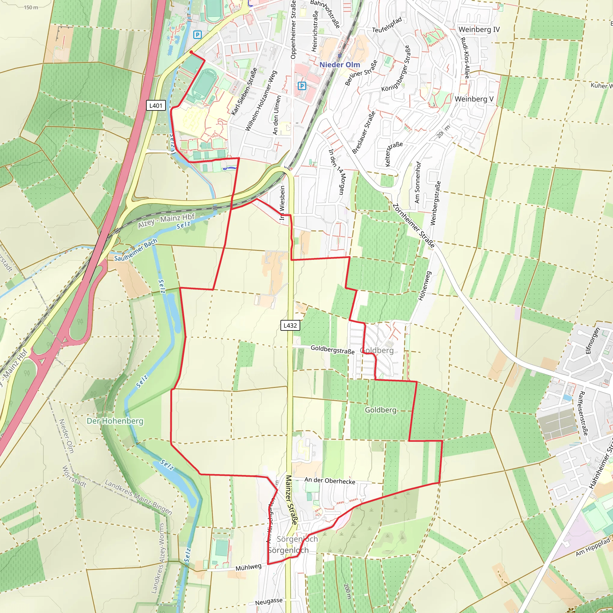 Nieder-Olm Loop mobile static map