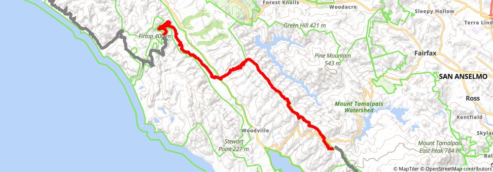 American Discovery Trail South Route stage 405 Map