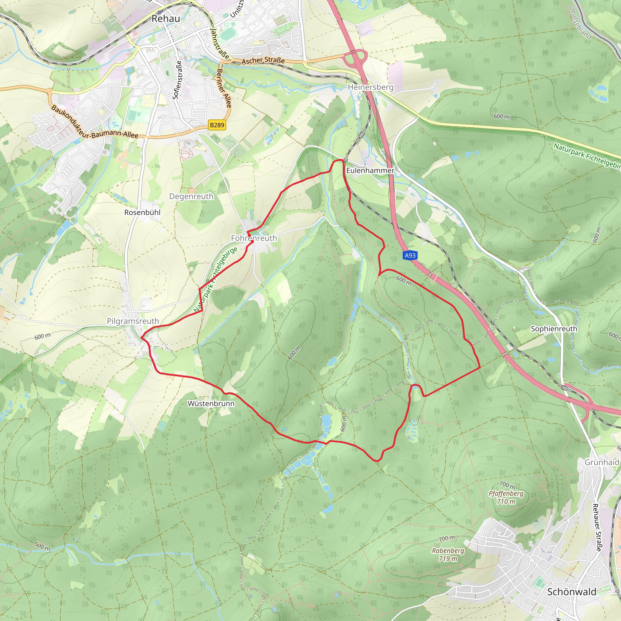 Rundwanderweg 3 Fohrenreuth mobile static map