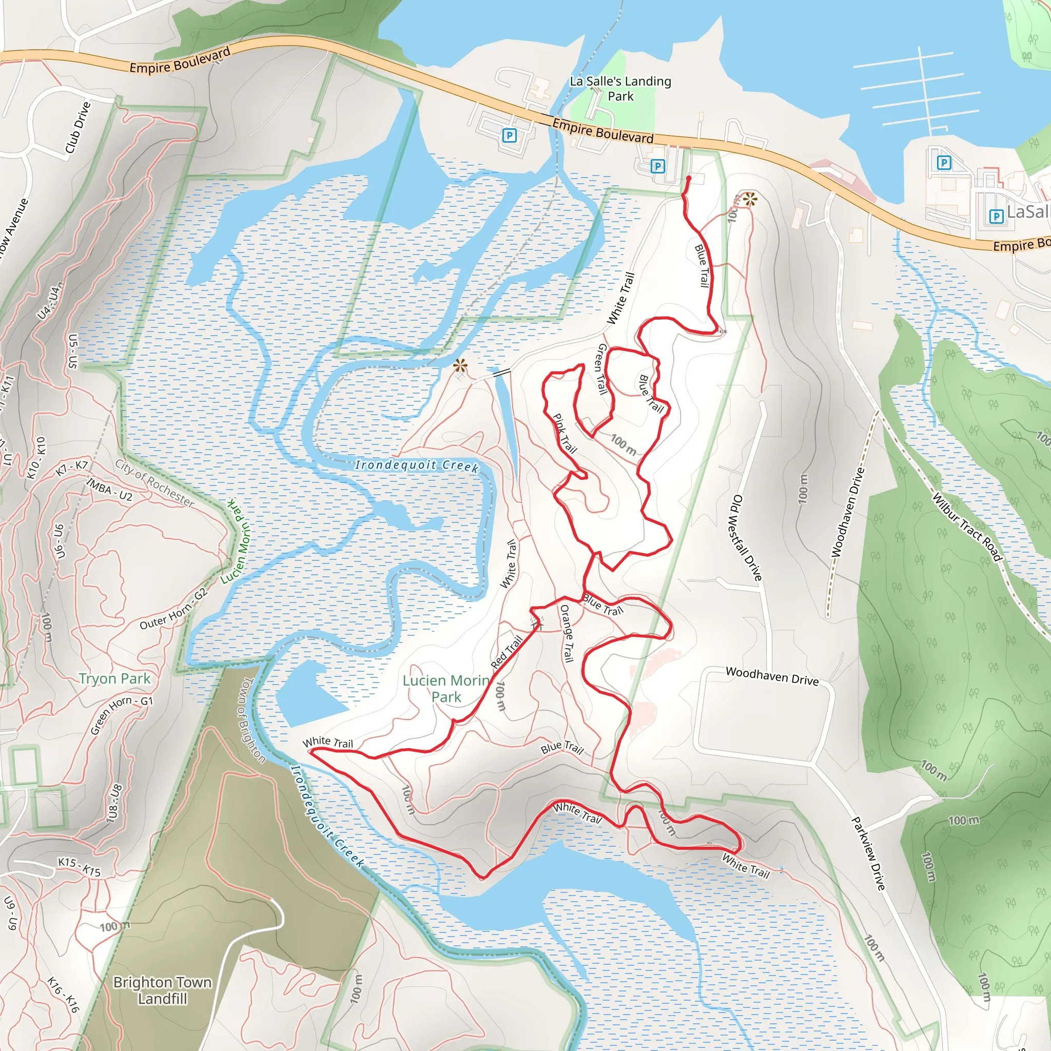 Irondequoit Creek - Blue Trail mobile static map