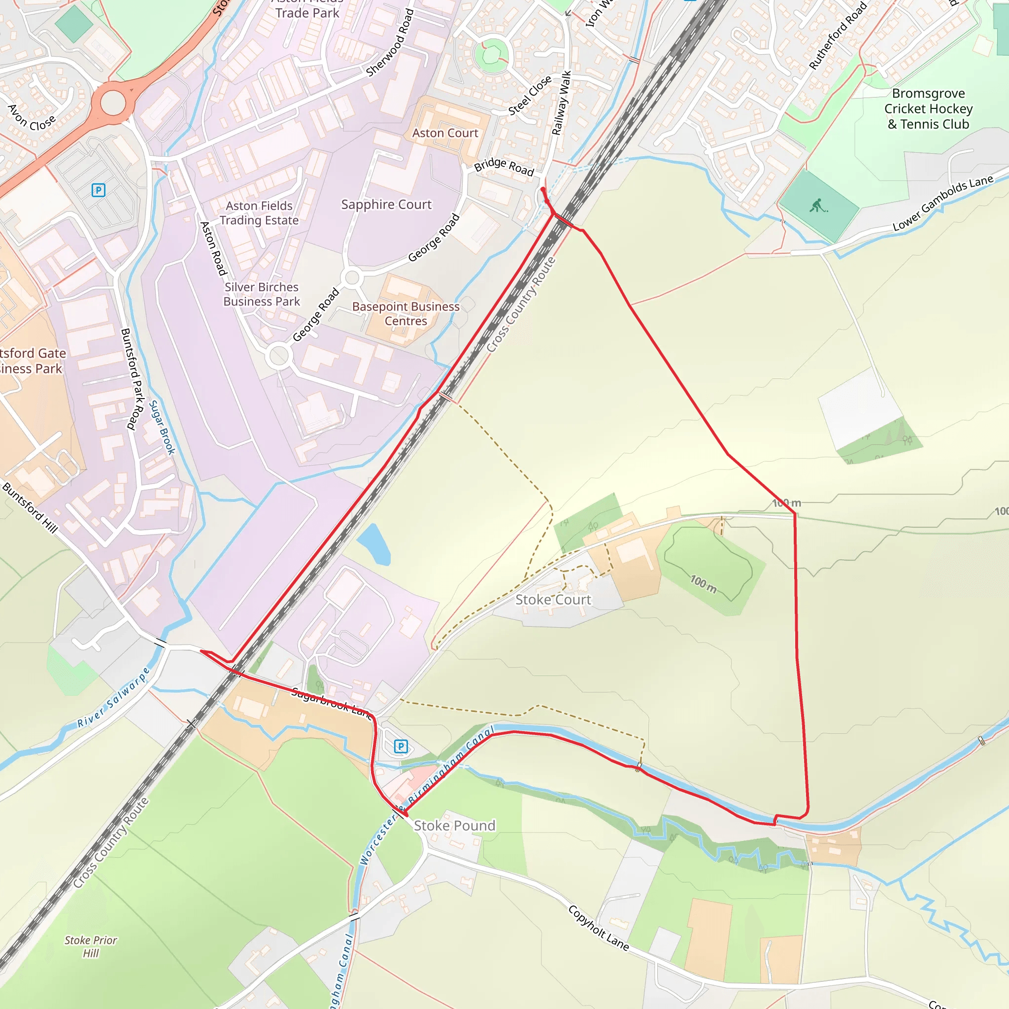 Stoke Court Loop mobile static map