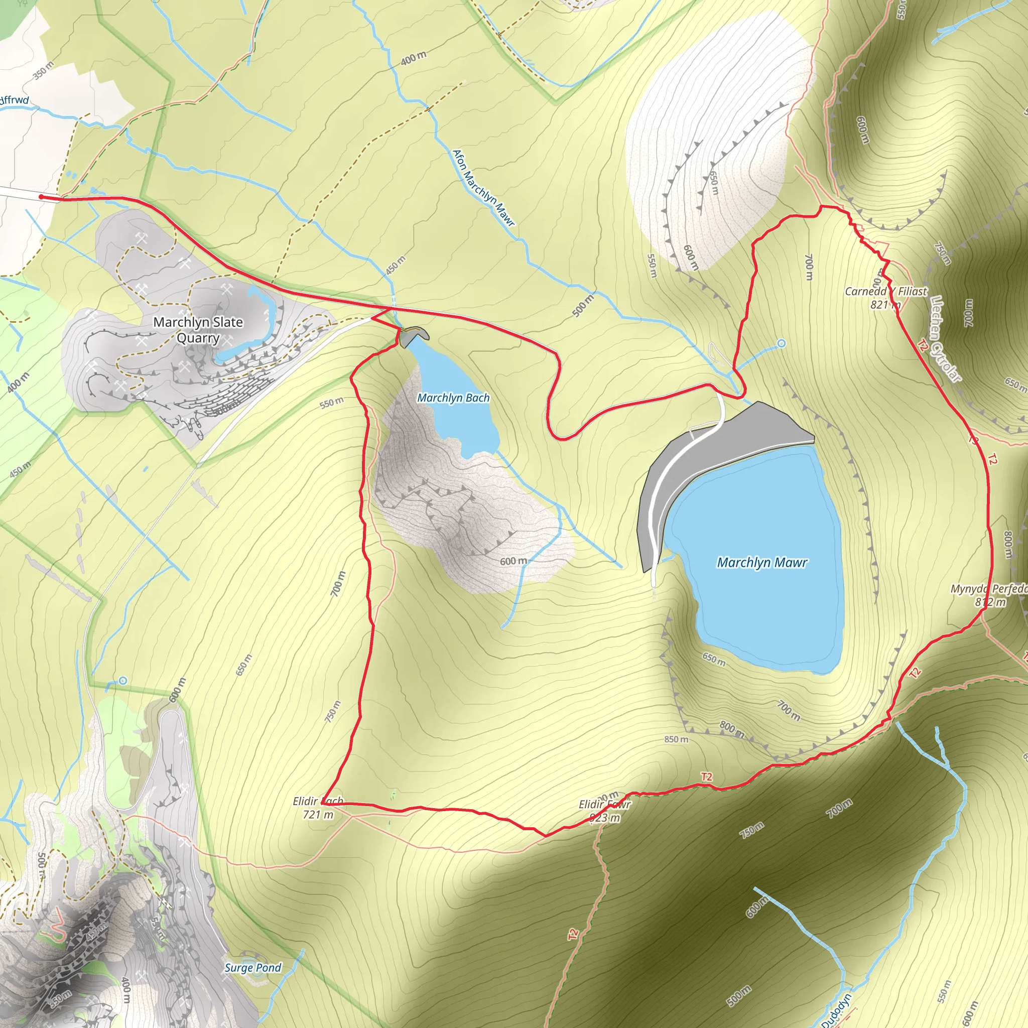 Marchlyn Mawr Horsehsoe mobile static map