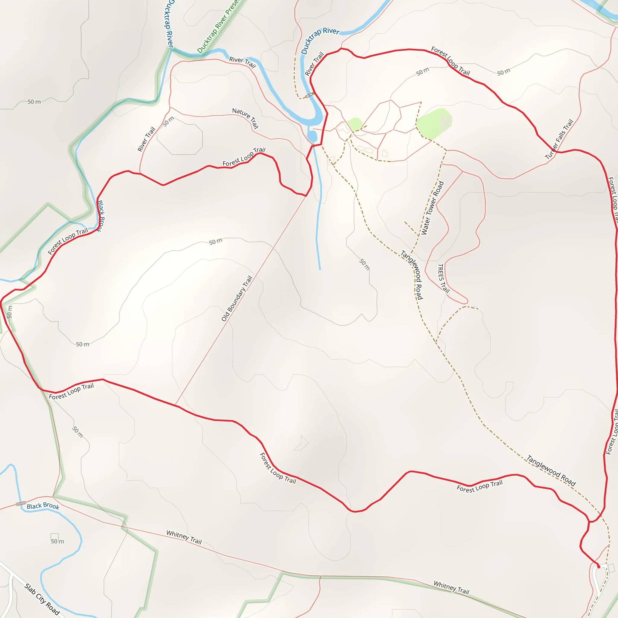 Ducktrap River via Forest Loop Trail mobile static map