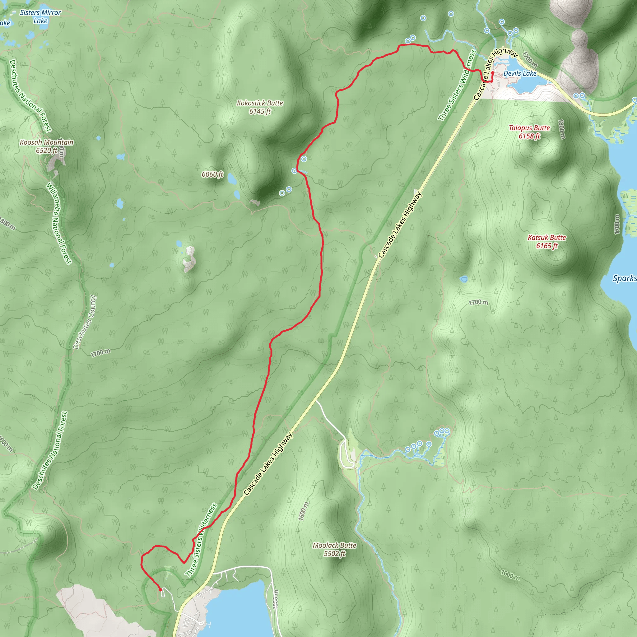 Elk - Devils Trail mobile static map