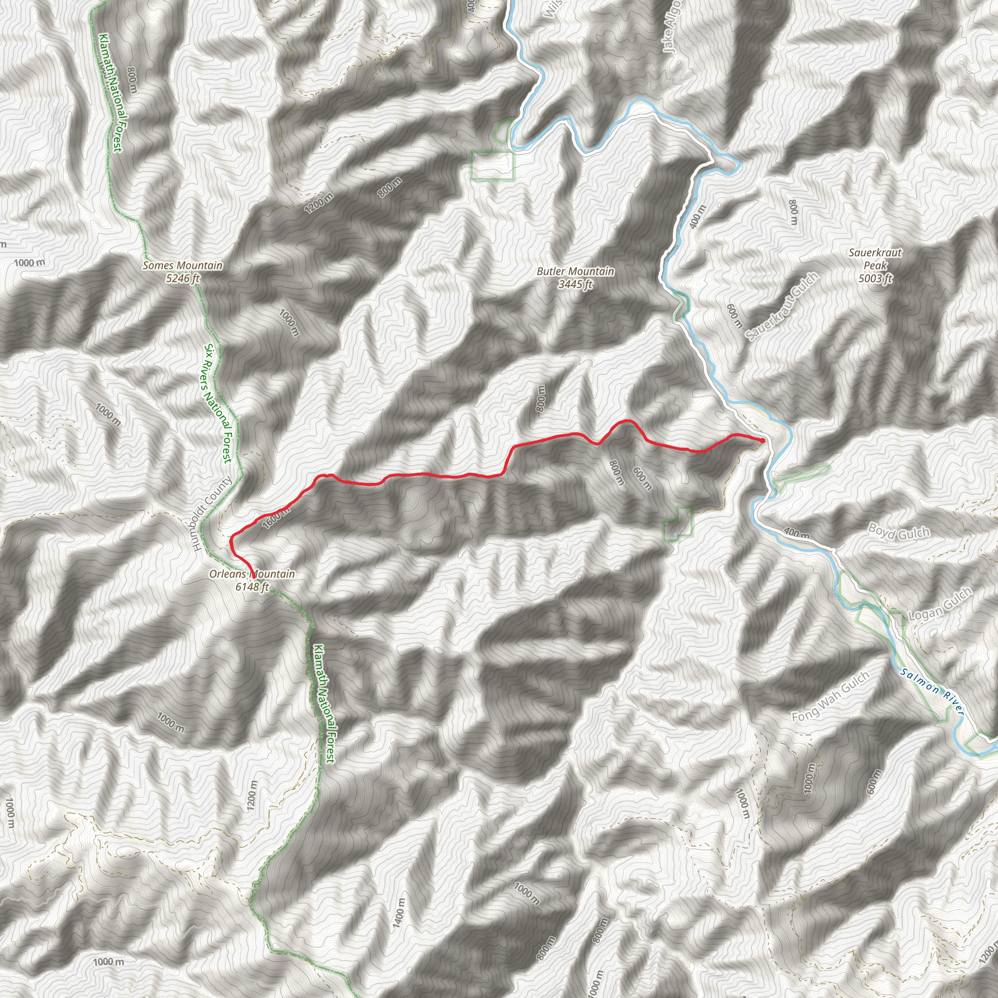 Orleans Mountain Trail mobile static map