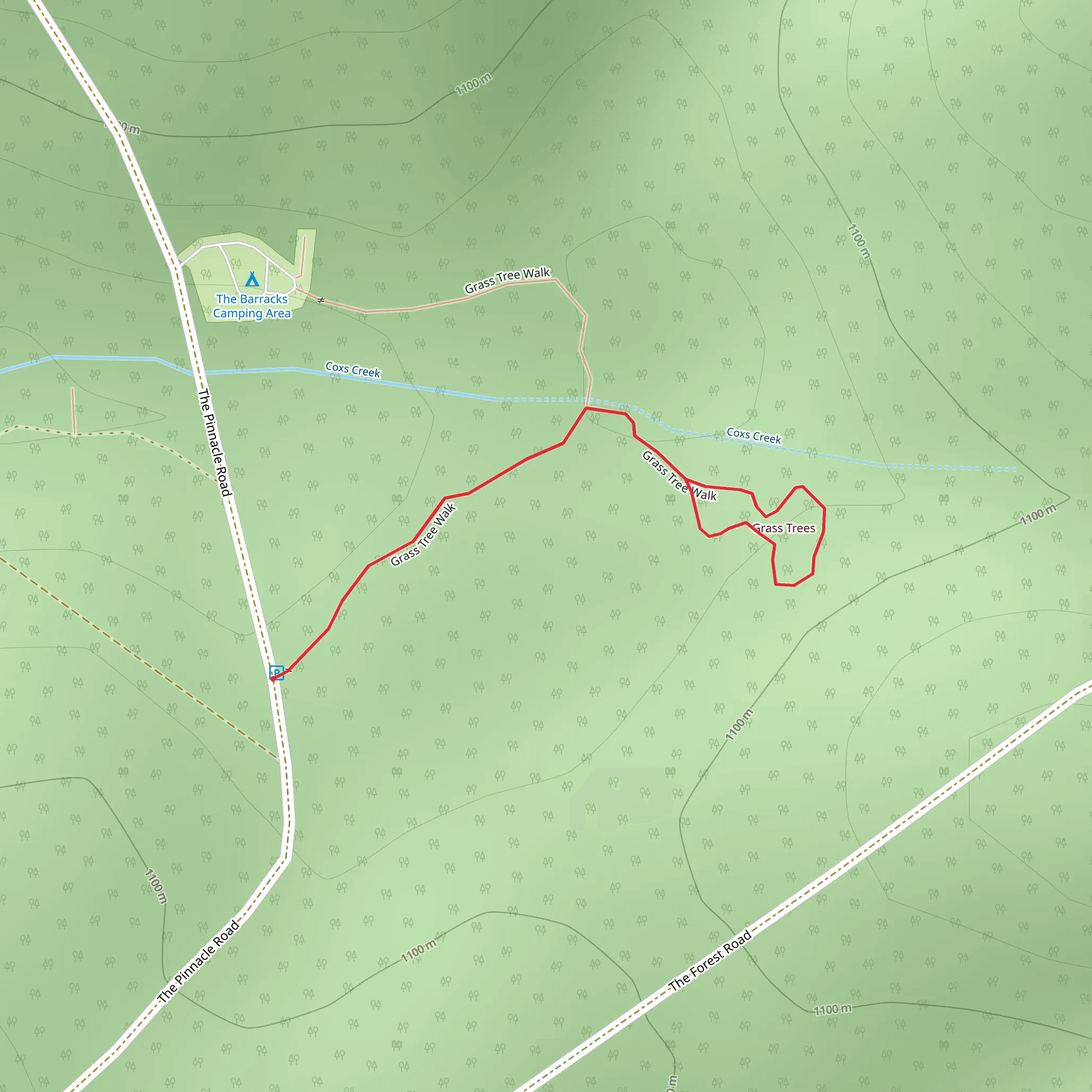 Grass Tree Track mobile static map