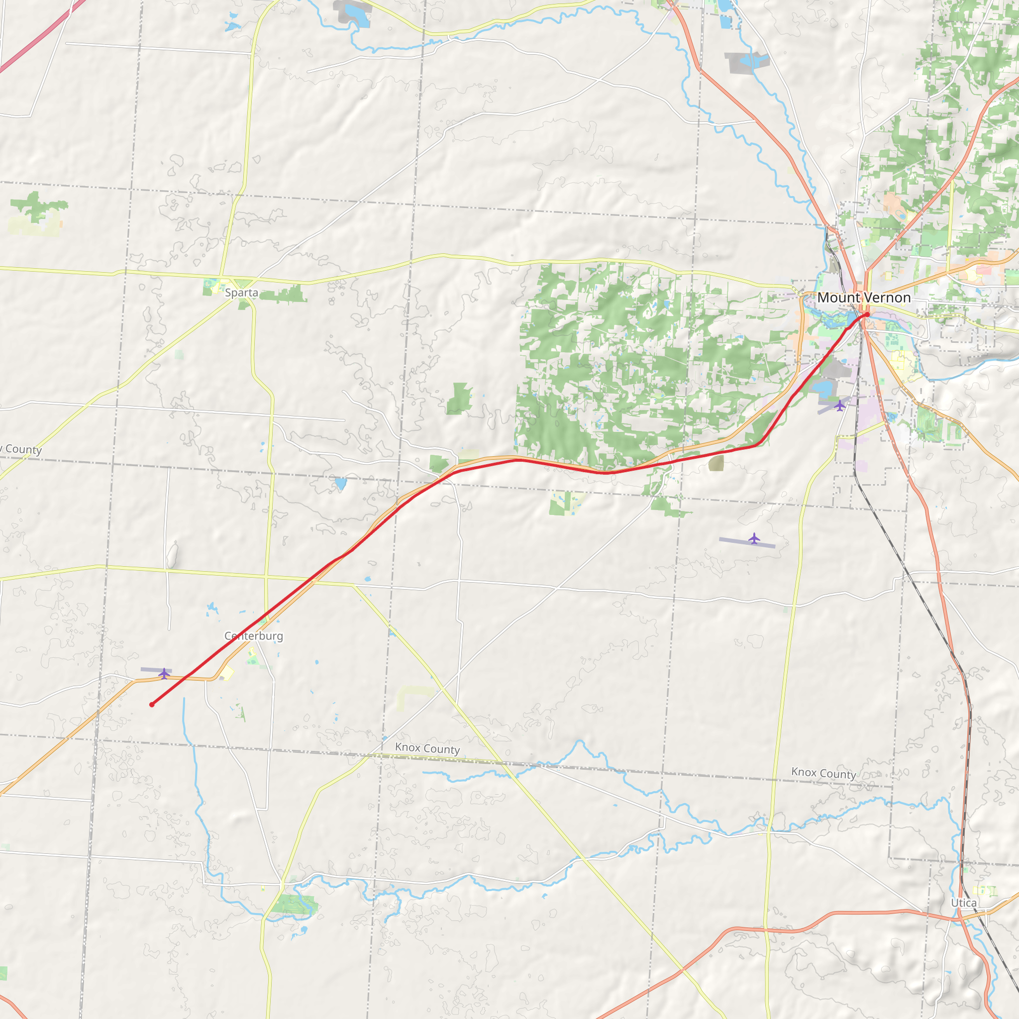 Heart of Ohio Trail mobile static map