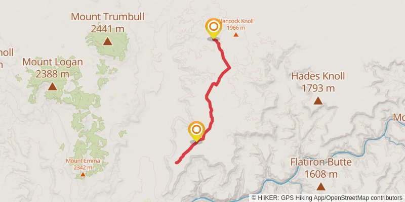 Brady Hollow Trail stage 2 Map