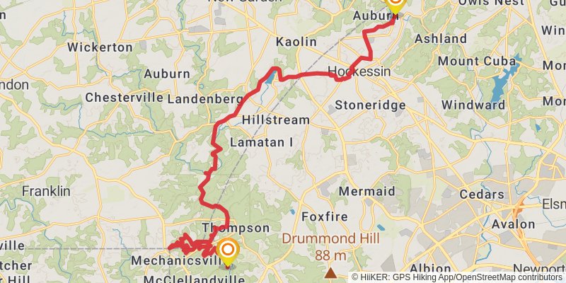 Mason - Dixon Trail stage 16 Map