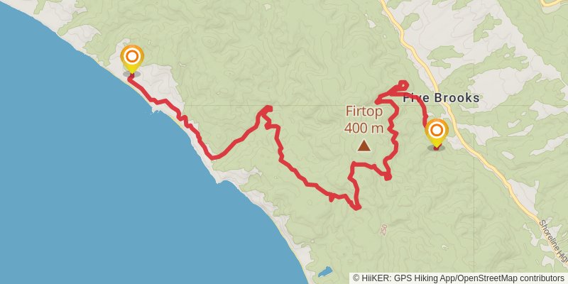 American Discovery Trail - California stage 34 Map