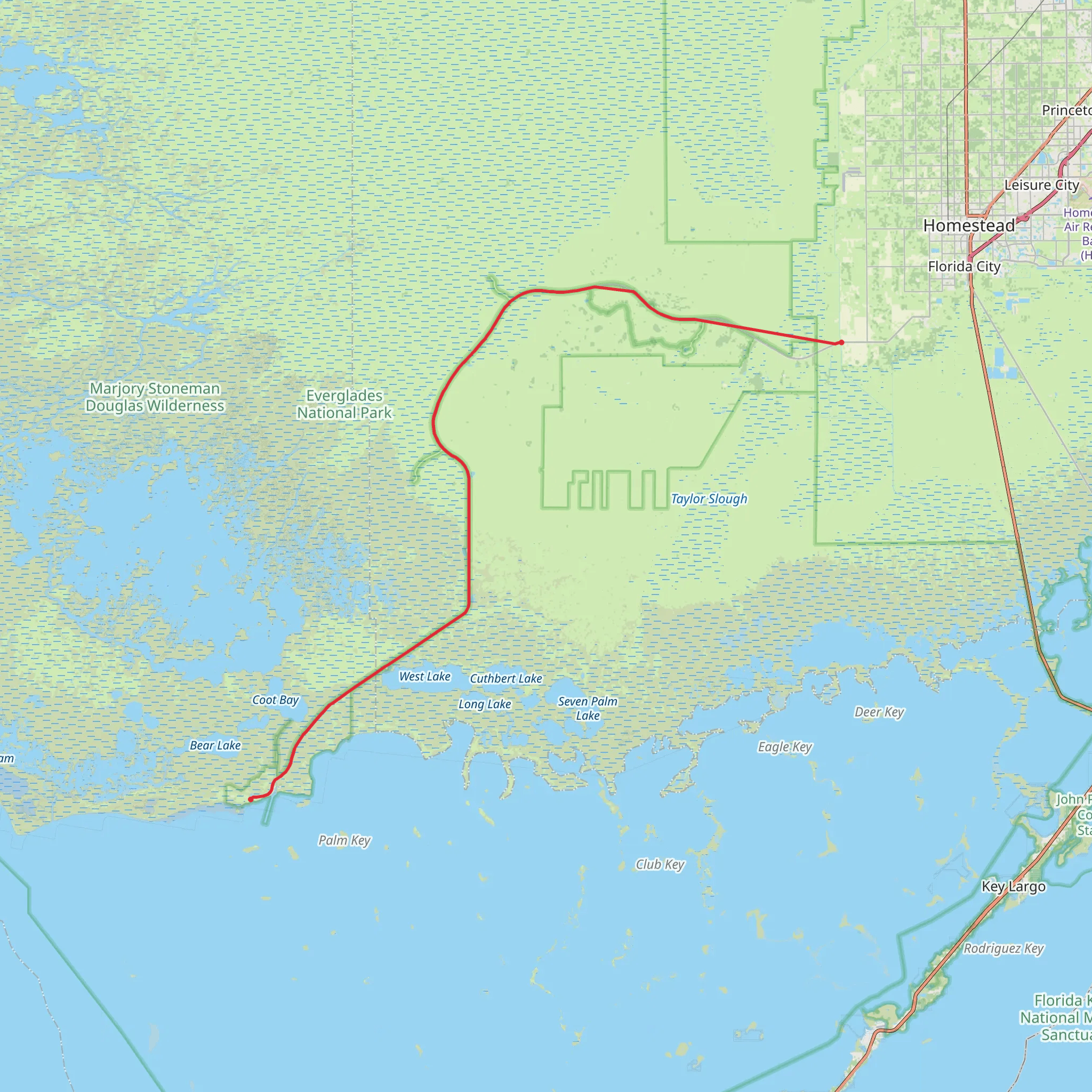 Main Park Road Trail mobile static map