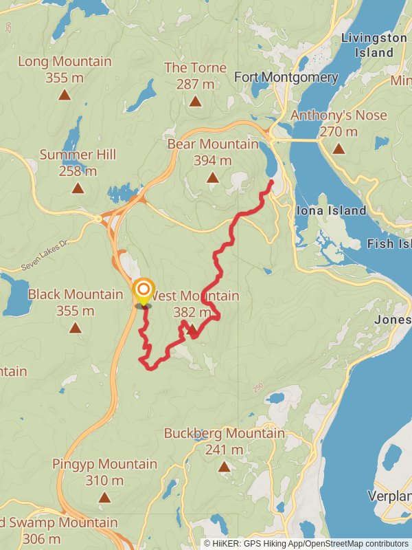 West Mountain and Hessian Lake mobile static map