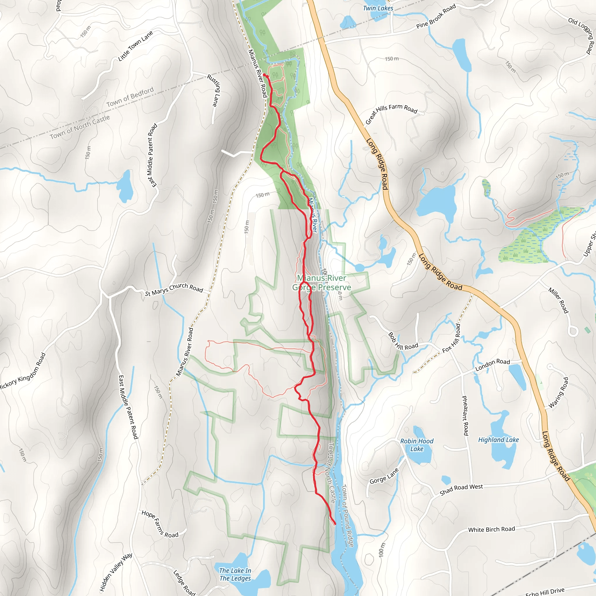 Mianus River Gorge Preserve mobile static map