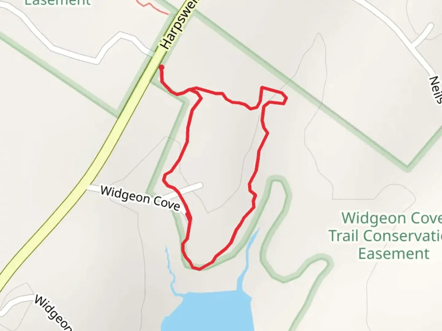 An image depicting the trail Widgeon Cove Trail Loop and its surrounding area.
