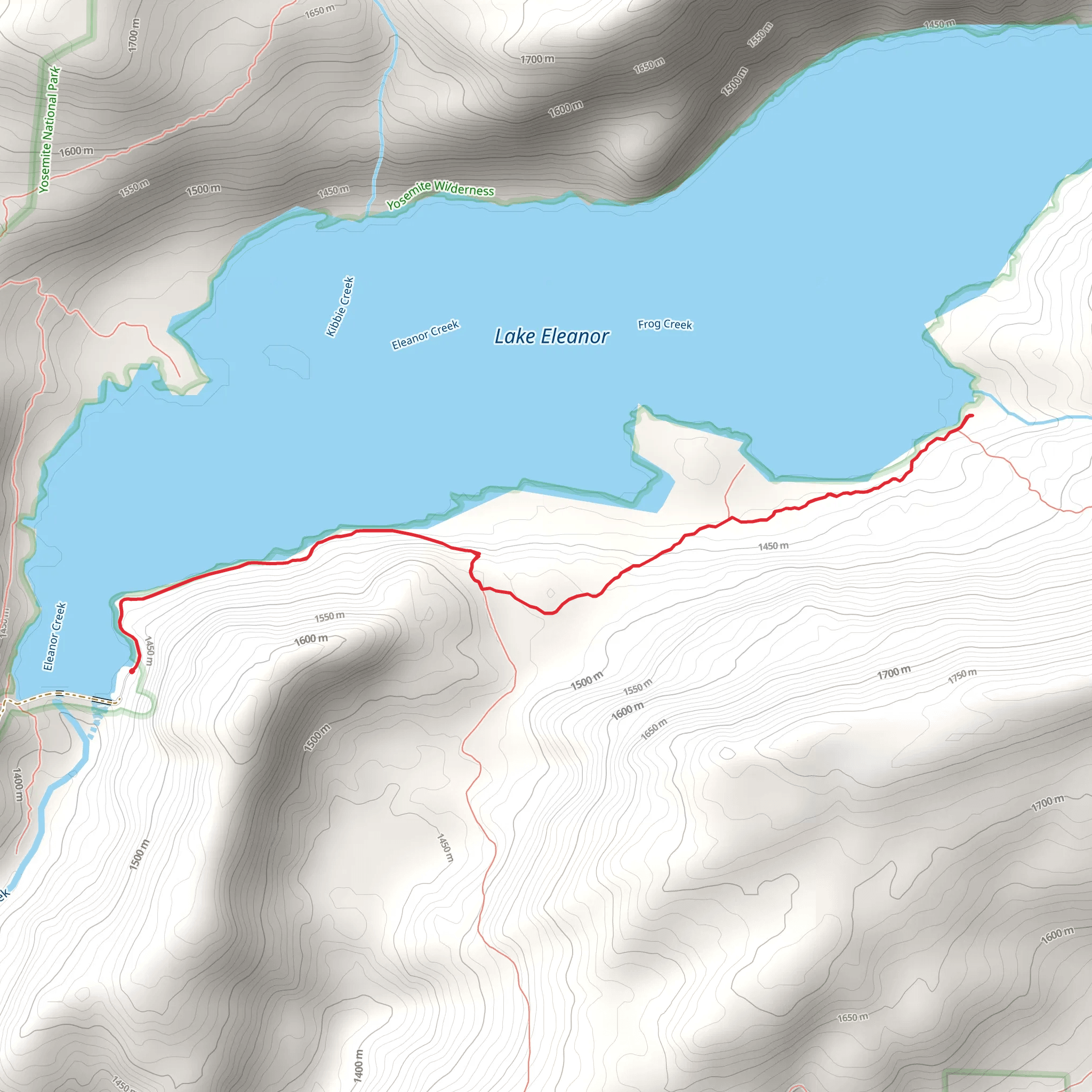 Lake Eleanor East Shore Walk mobile static map