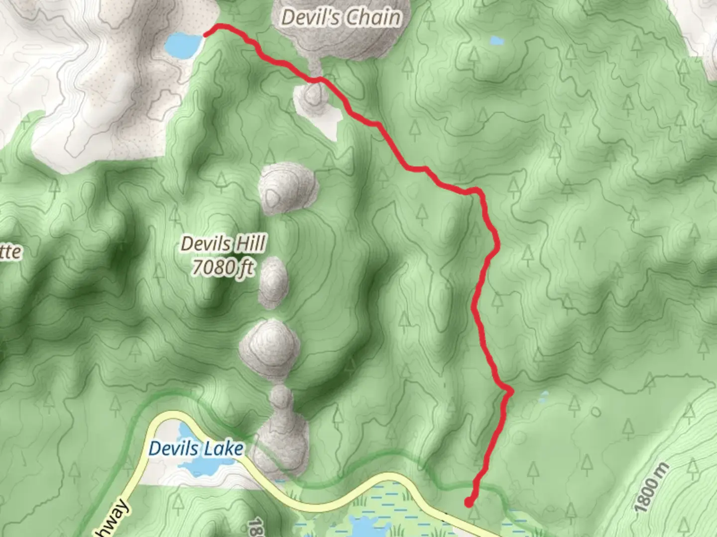An image depicting the trail Moraine Lake Trail and its surrounding area.