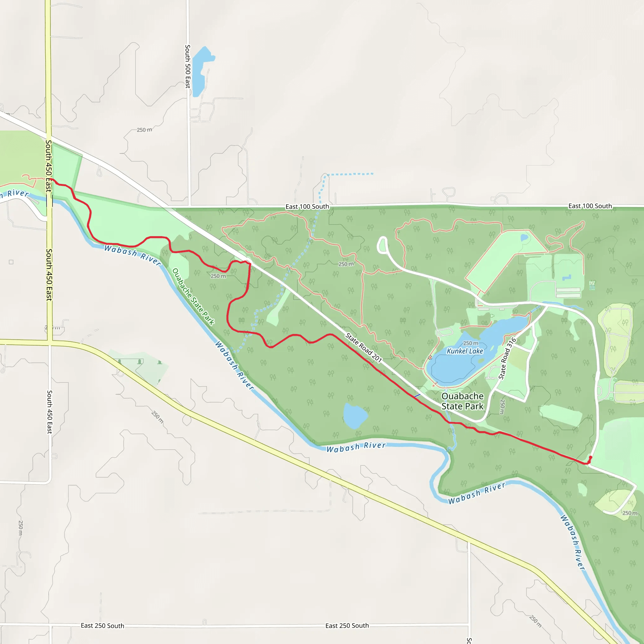 Wabash River Walk mobile static map