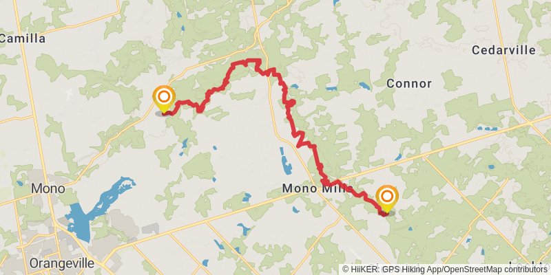 The Bruce Trail stage 16 Map